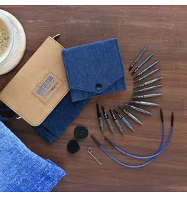 Knit Pro KNPR Indigo Wood 2" Mini IC Needle Set  20645