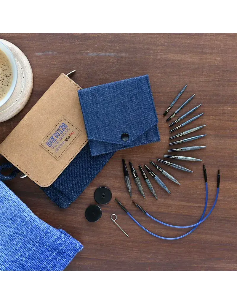 Knit Pro KNPR Indigo Wood 2" Mini IC Needle Set  20645