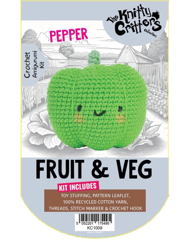 Knitty Critters Knitty Critters - Pouch Pals Fruit & Veg Crochet Kit