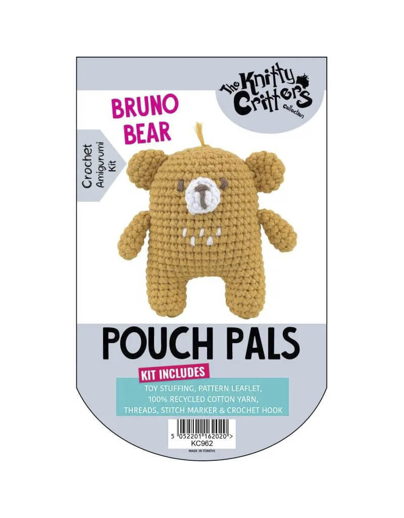 Knitty Critters Knitty Critters - Pouch Pals 3 Crochet Kit