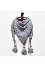 Triangle Shawl with Tassels (Knit)