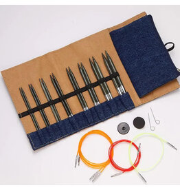 Knit Pro KNPR Indigo Wood 5" Normal IC Needle Set 20643