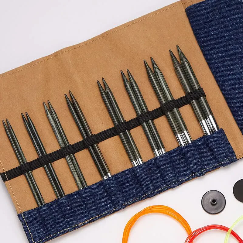 Indigo Wood Interchangeable Needle Set