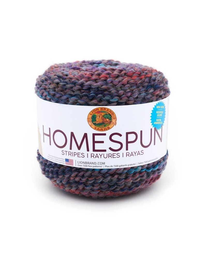 New Lion Brand Homespun Yarn Mixed Berries #411 Variegated Bulky 5 185  Yards