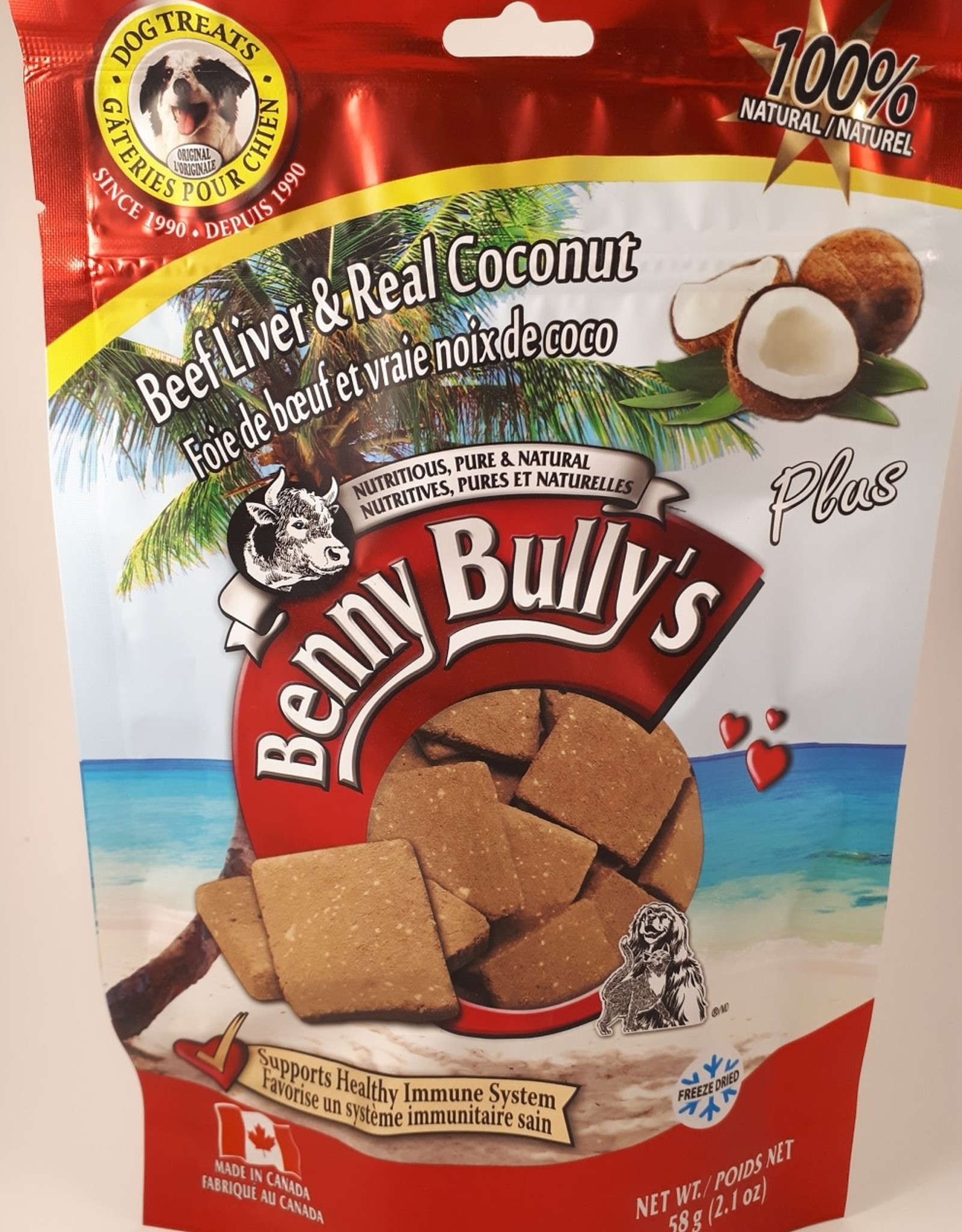 Benny Bully Benny Bully Pure Beef Liver Plus Real Coconut 58g