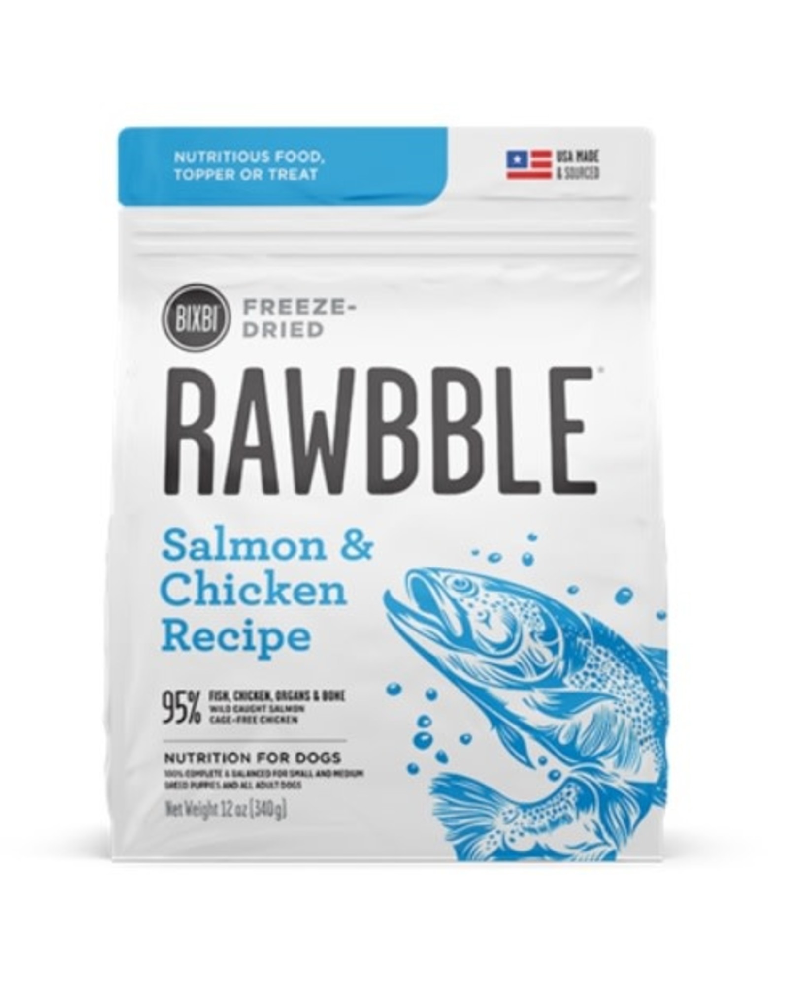 Rawbble Rawbble Freeze Dried Salmon & chicken 12oz