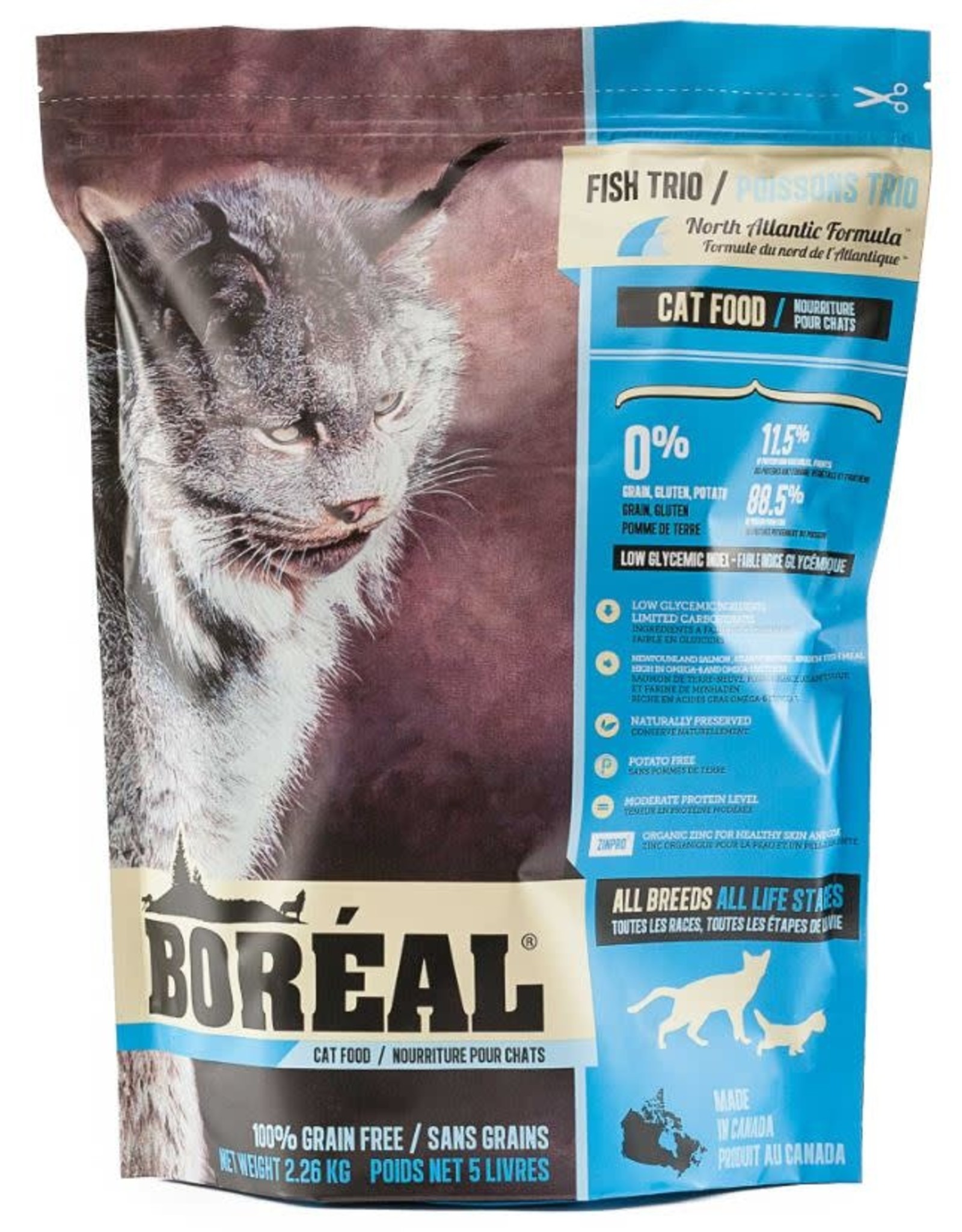 Boreal Boreal GF Fish Trio dry cat food 2.26kg