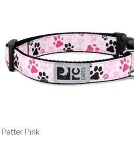 RC Pets RC clip collar 1" large pitter patter pink