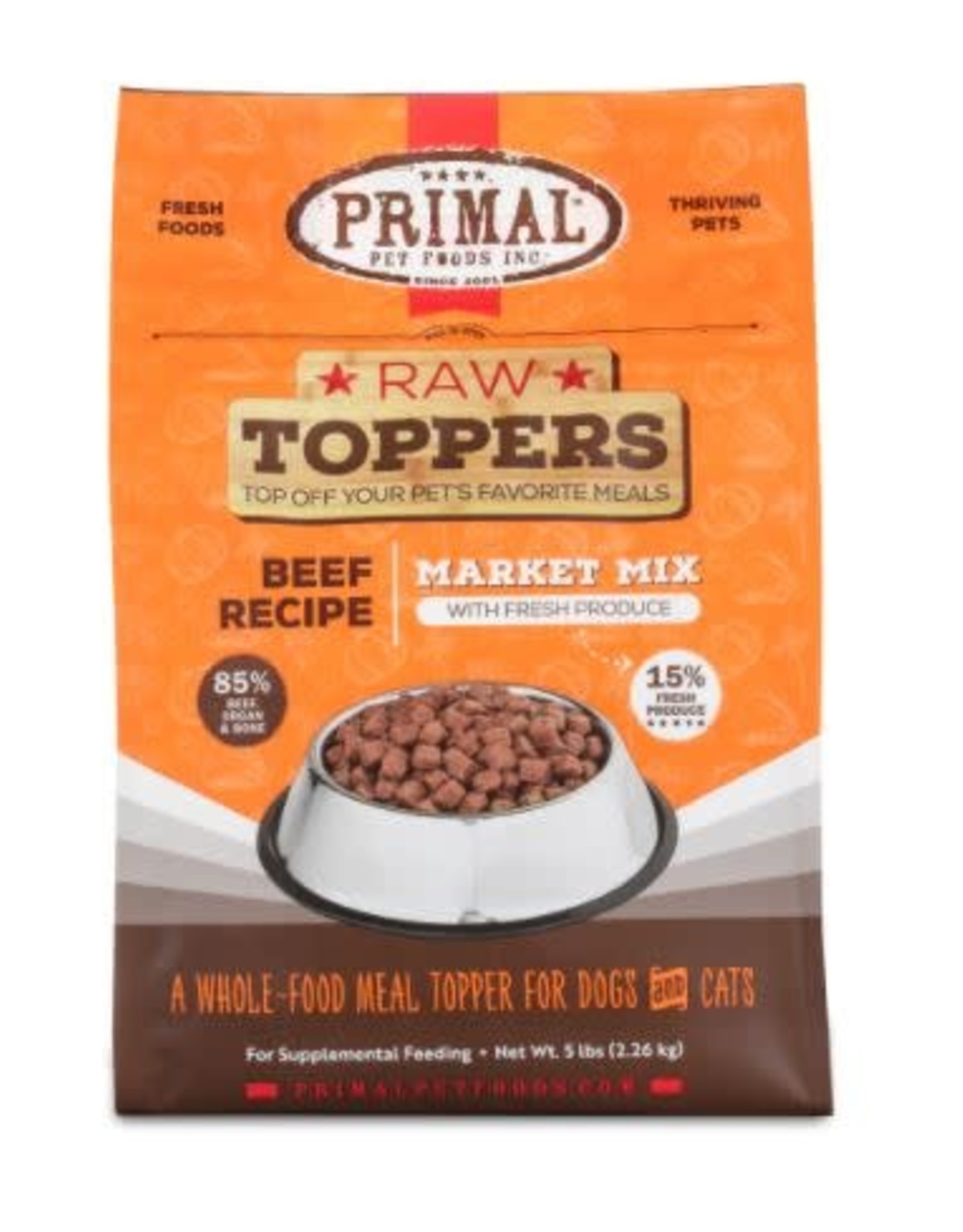 Primal Pet Foods PRIMAL frozen Beef Market Mix Topper 5lb