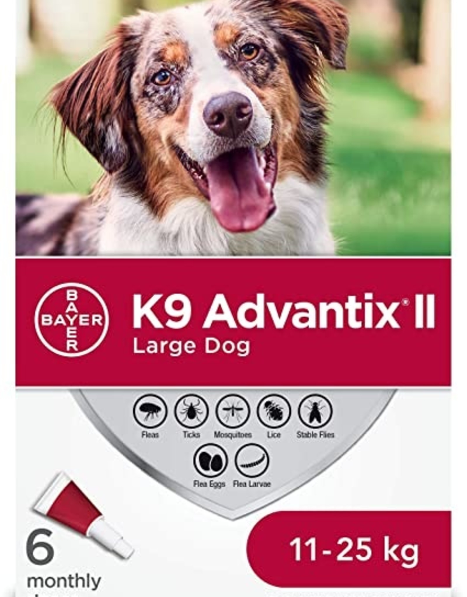 Bayer K9 Advantix II L Dog 4ds 2.5ml (11-25kg)