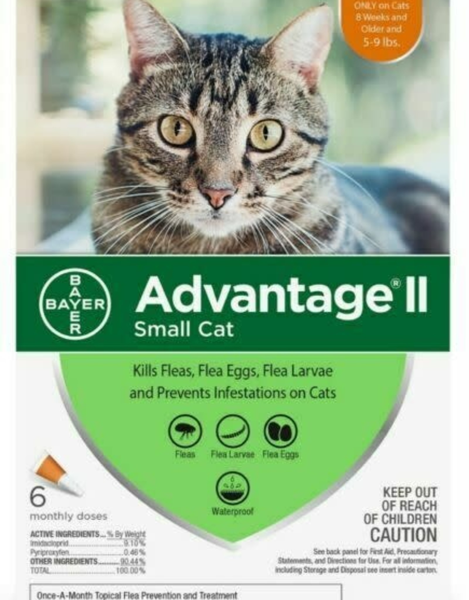 Bayer Advantage Small Cat 5-9lbs 4 dose