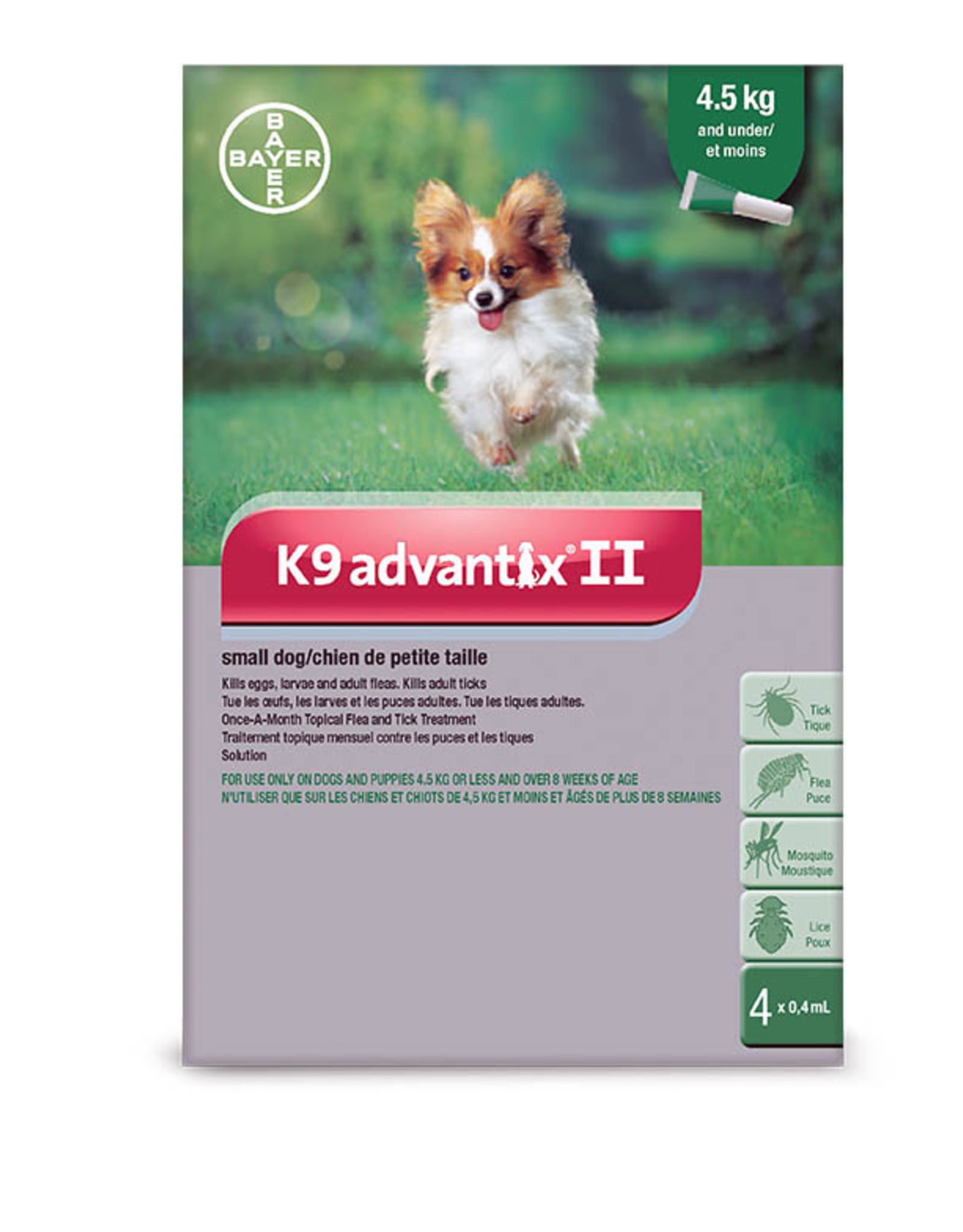 Bayer K9 Advantix II S Dog 4ds (under 4.5kg)