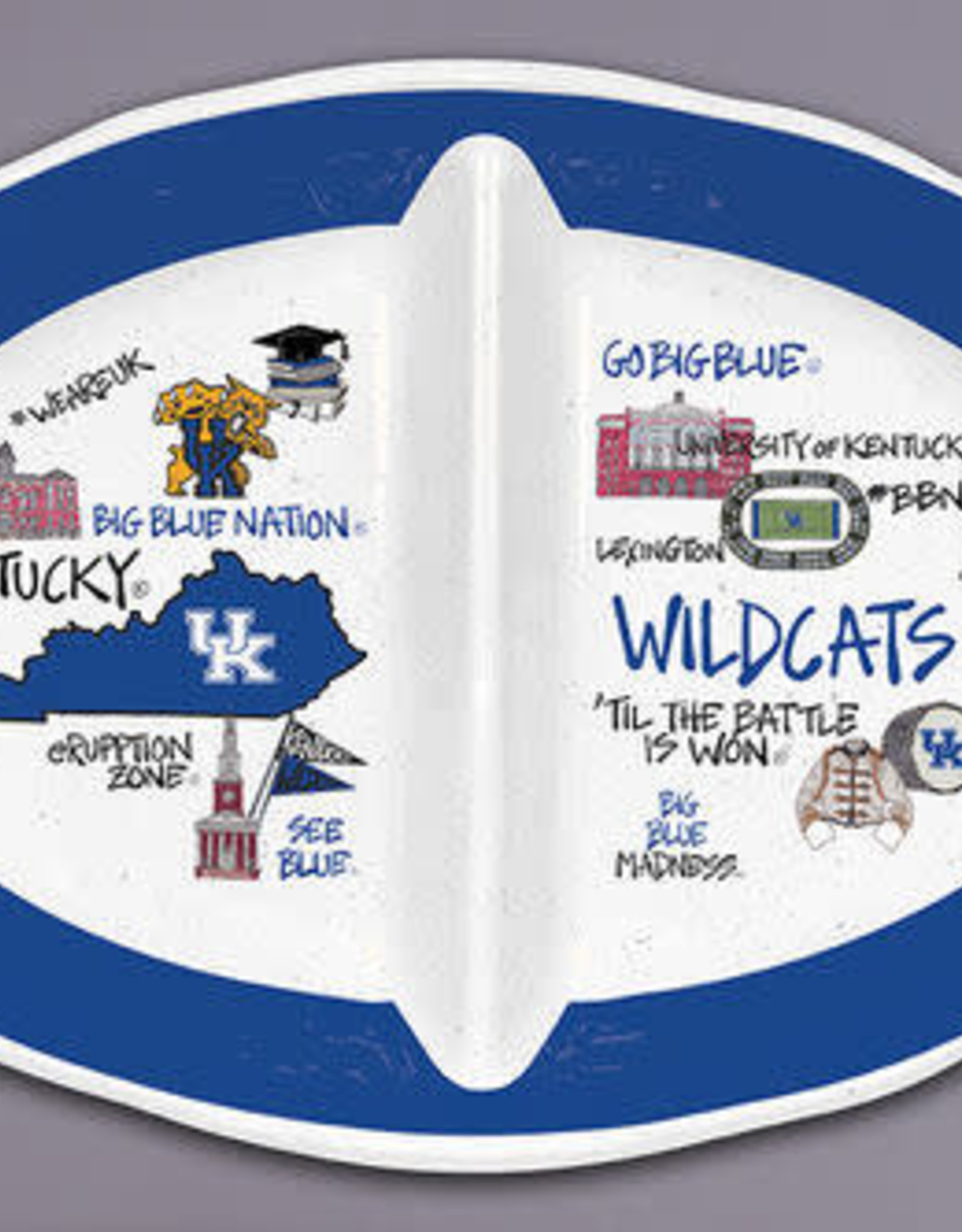 Kentucky Wildcats 2 Sectioned Melamine Tray