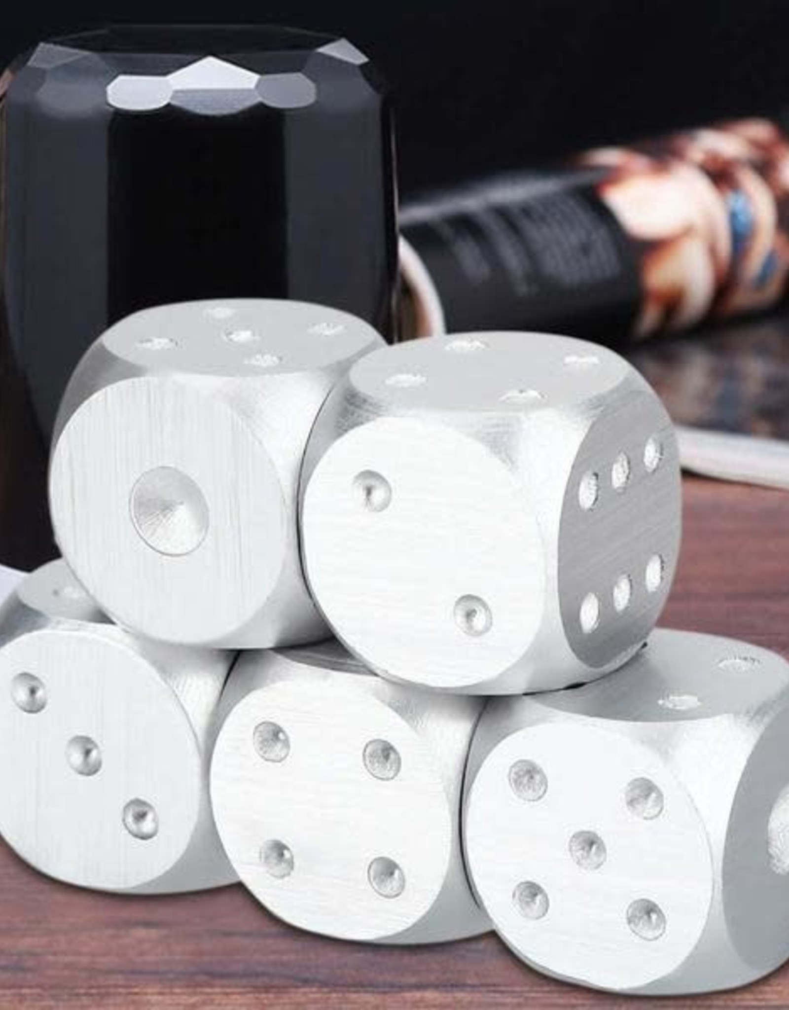 Men's Brushed Dice Set - Stainless