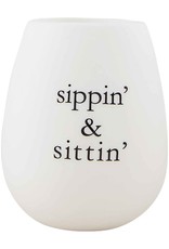 Mudpie Silicone Wine Glass - Sippin & Sittin