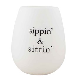 Silicone Wine Glass - Sippin & Sittin