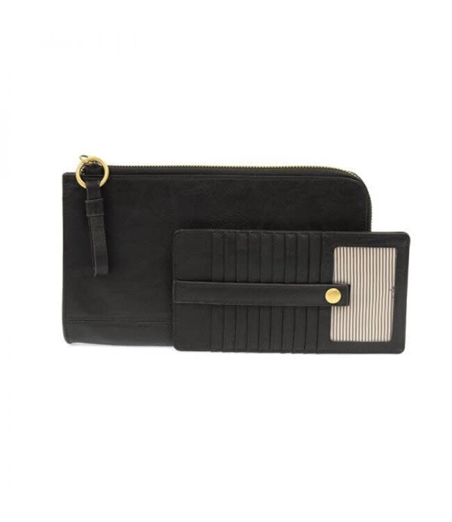 Joy Susan Karina Black Wristlet & Wallet
