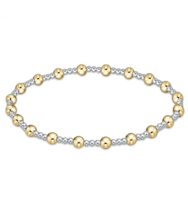 Enewton Extends Classic Sincerity Pattern 4mm Bead Bracelet Mixed Metal