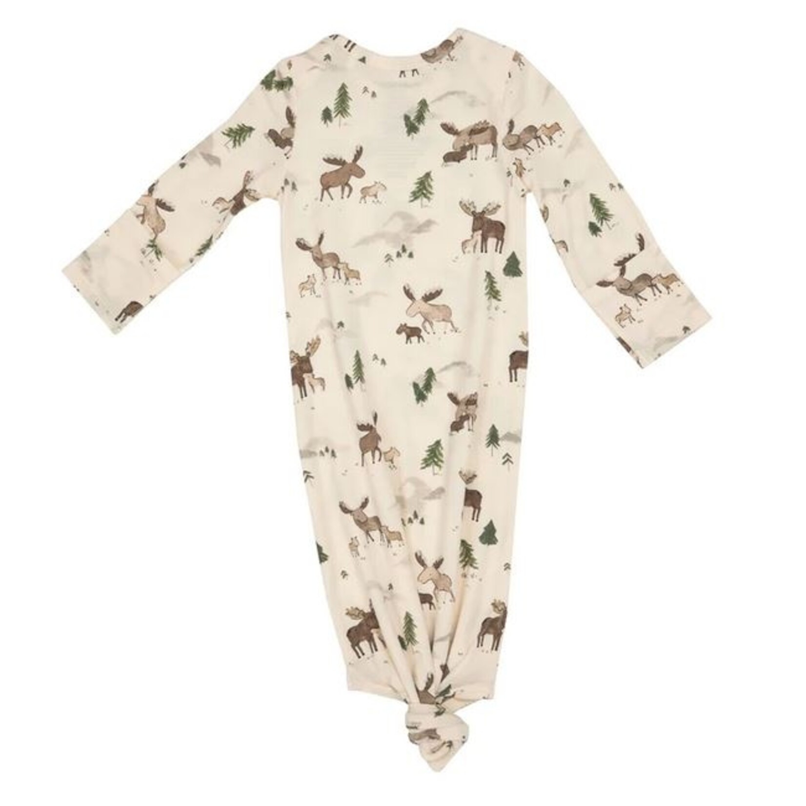 Moose Family Knotted Gown 0-3M
