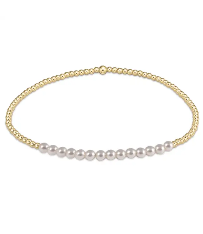 Enewton Gold Bliss 2mm Bead Bracelet Pearl
