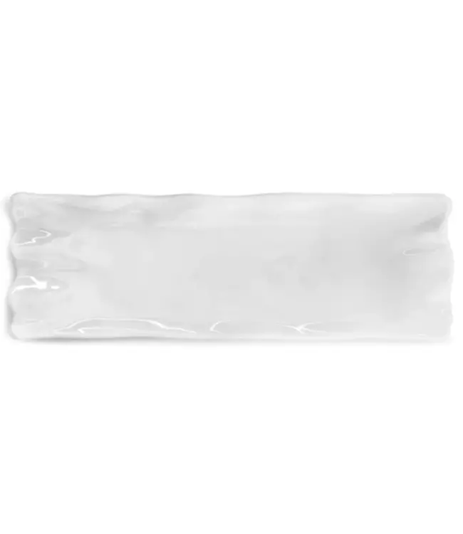 Q Squared Ruffle White Melamine Sandwich Platter