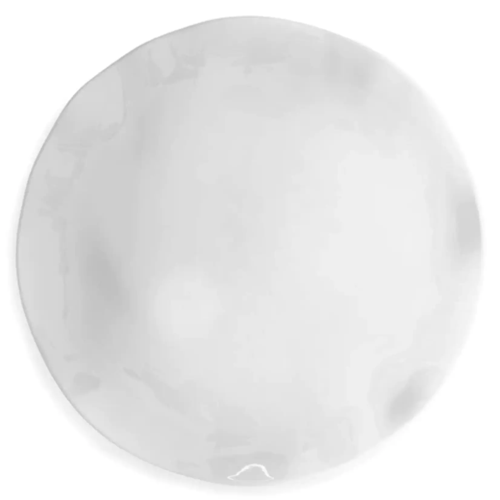 Q Squared Ruffle White Melamine Round Platter