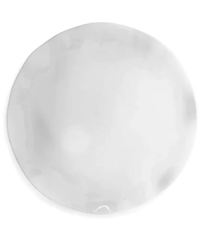 Q Squared Ruffle White Melamine Round Platter