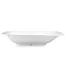 Q Squared Ruffle White Melamine Rectangle Shallow Serving Bowl