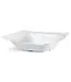 Q Squared Ruffle White Melamine Rectangle Shallow Serving Bowl