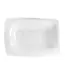 Q Squared Ruffle White Melamine Rectangle Shallow Serving Bowl
