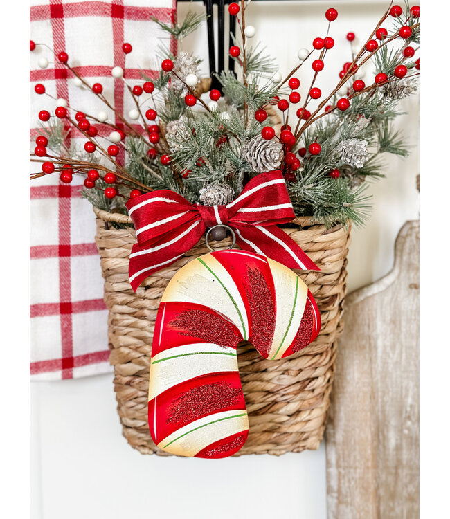 Round Top Mini Candy Cane Charm