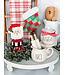 Round Top Mini Checked Stocking Charm