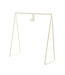 Round Top White Gallery Art Stand