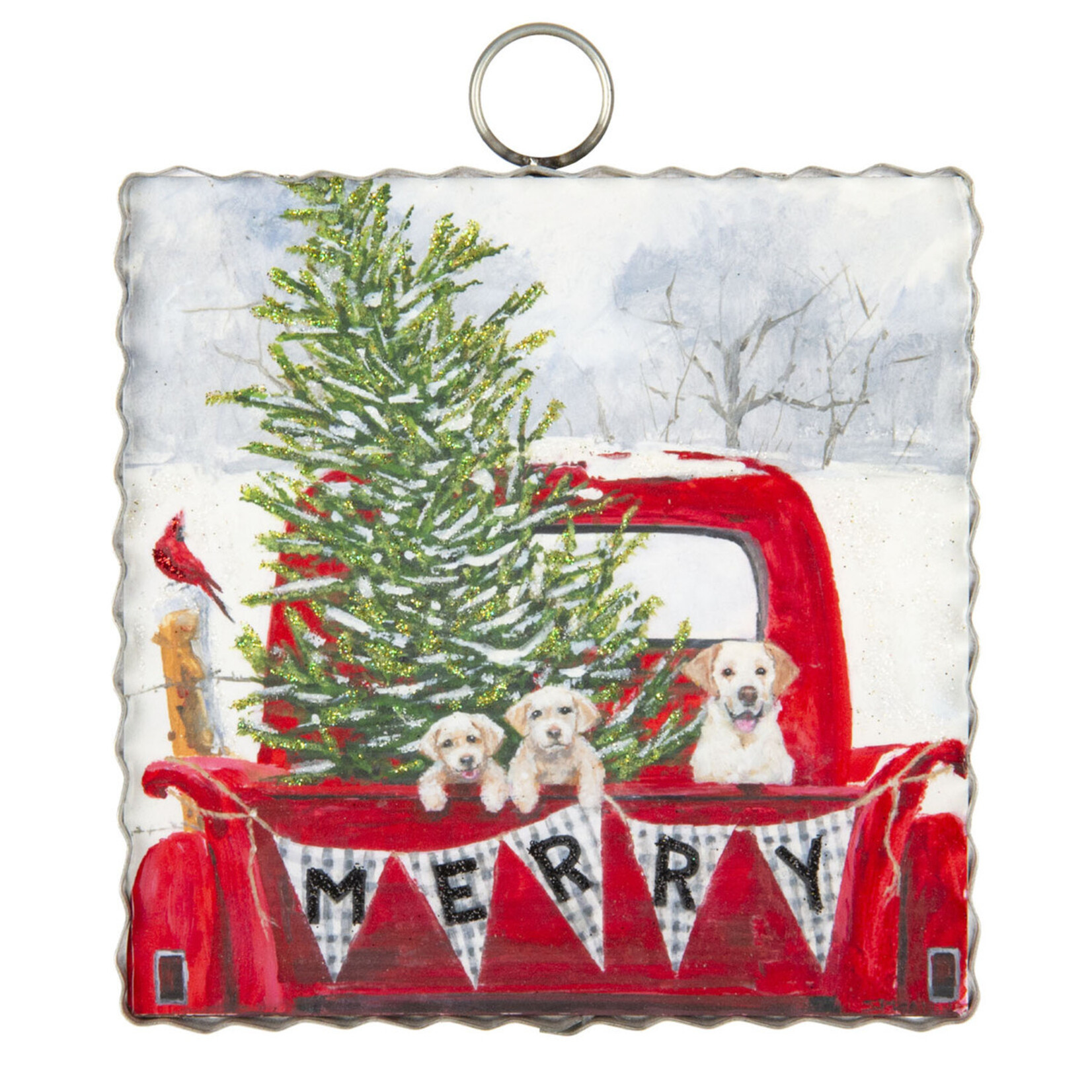 Round Top Mini Merry Mutts Print