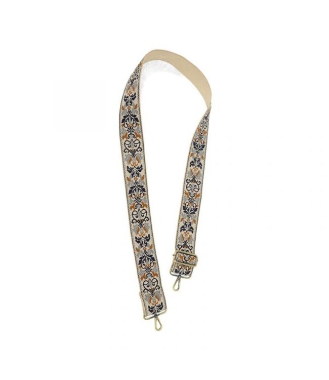 Joy Susan Floral Filigree Embroidered Guitar Strap