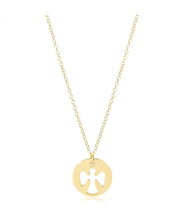 Enewton Guardian Angel Gold Disc Necklace