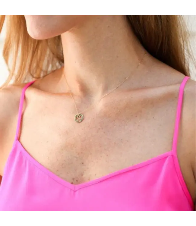 Enewton Guardian Angel Gold Disc Necklace