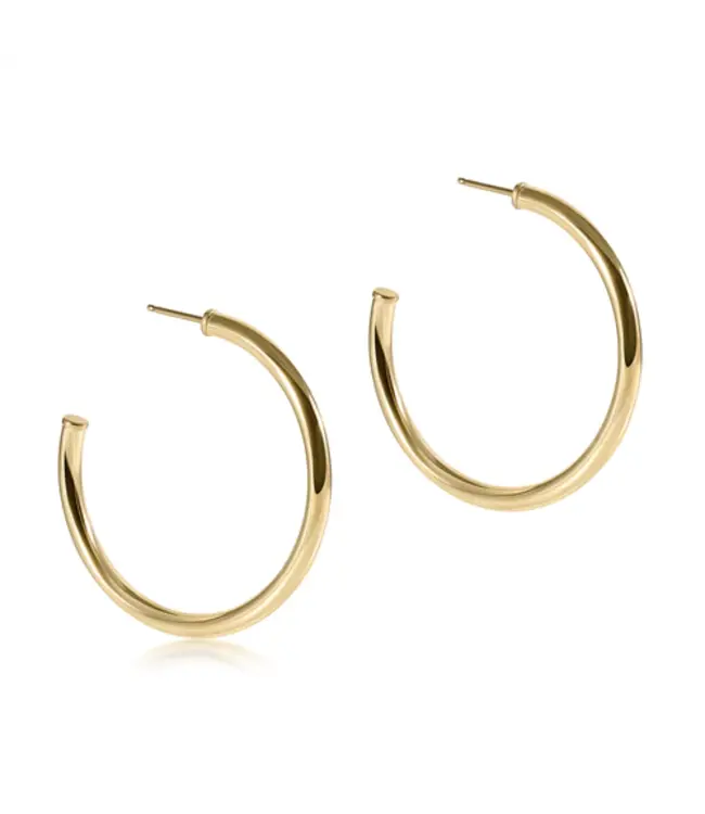 Enewton Round Gold 3mm Post Hoop