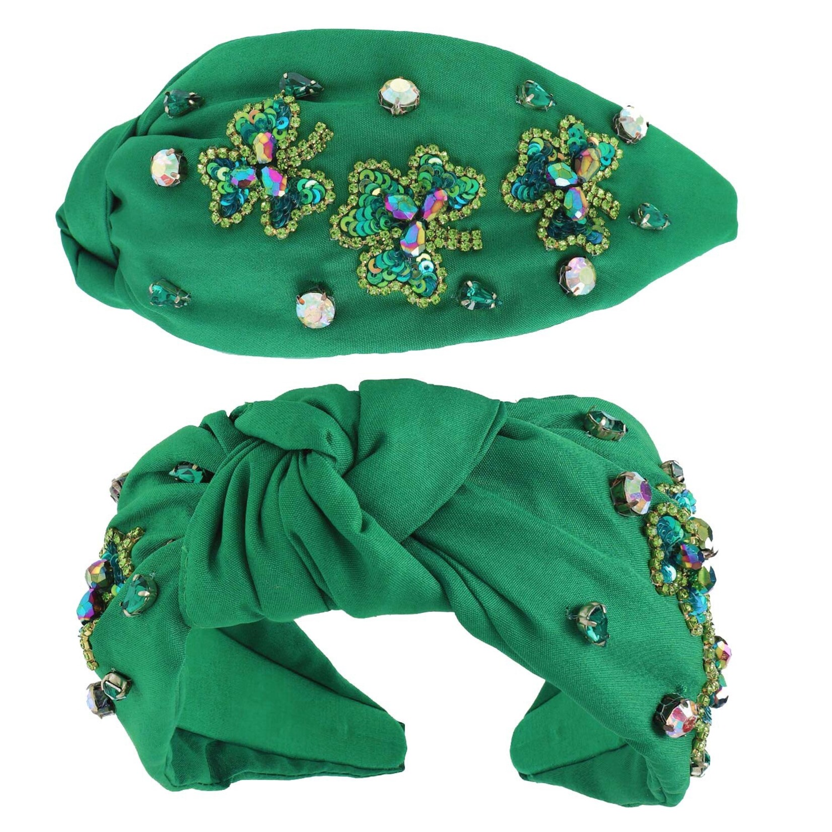 Sophia Collection Shamrock Green Knotted Headband