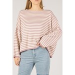 Norah Dusty Mauve Striped Sweater