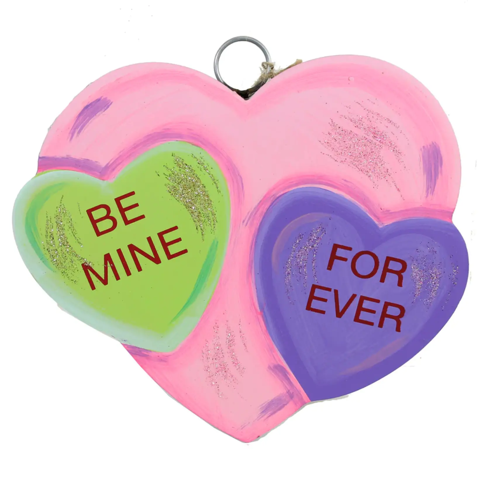 Round Top Talking Hearts Charm