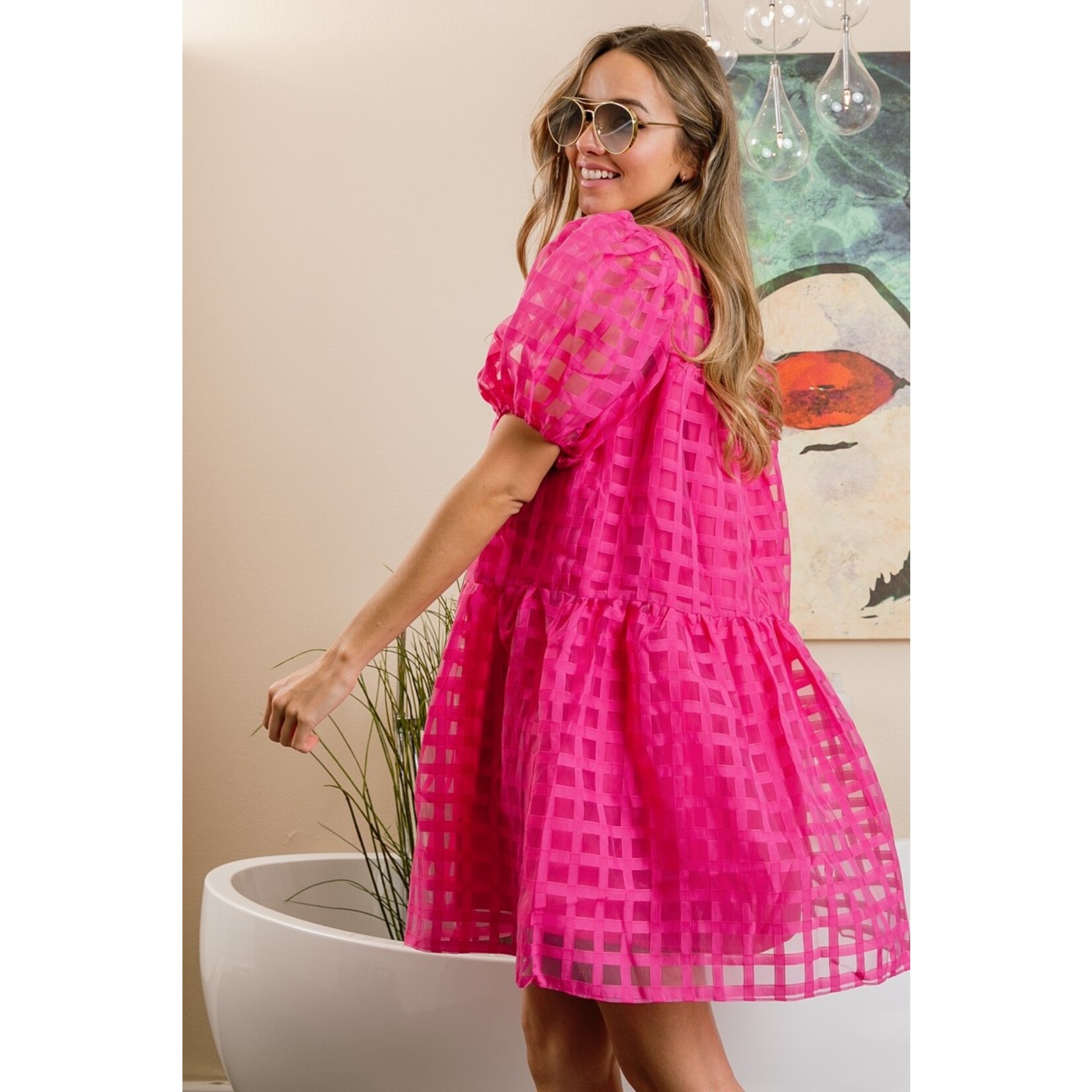 Bibi Julia Fuchsia Organza Dress