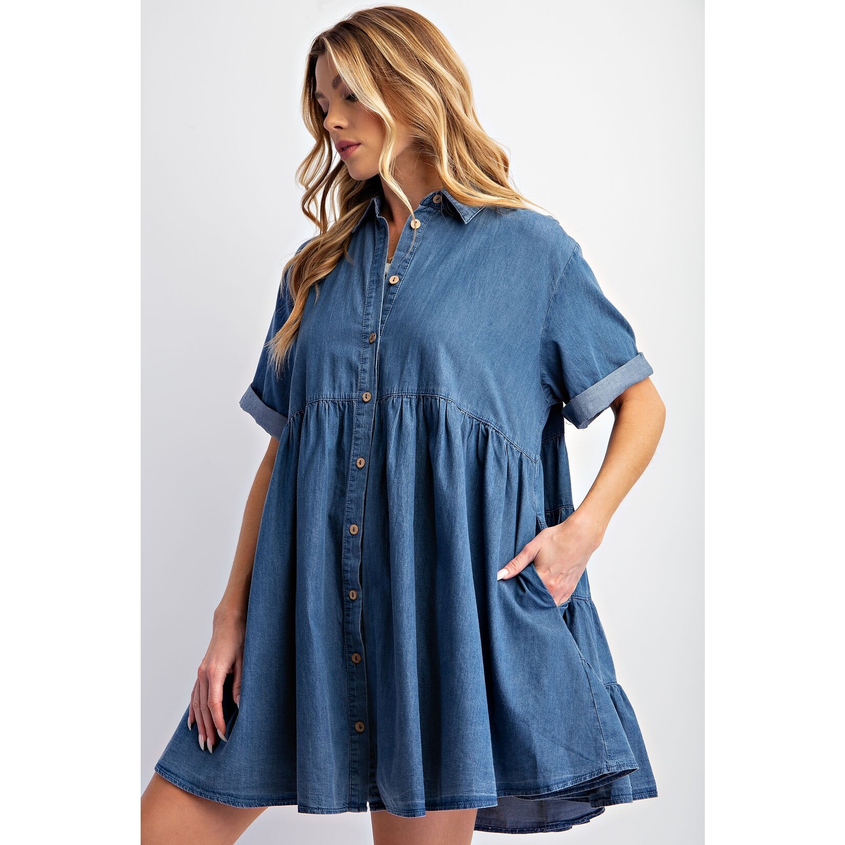 Easel Bella Denim Dress