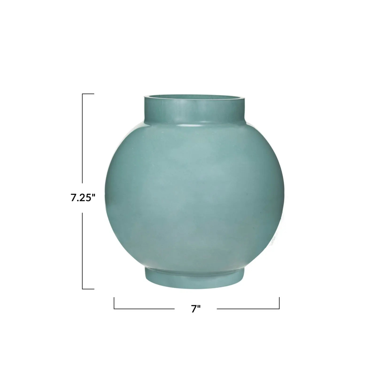 Opaque Blue Glass Vase