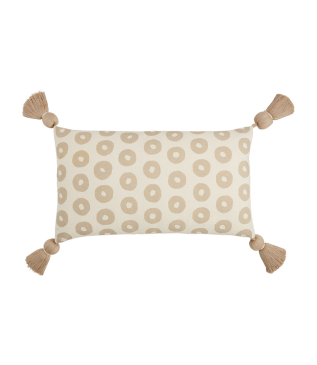 Lumbar Chambray Dotted Pillow