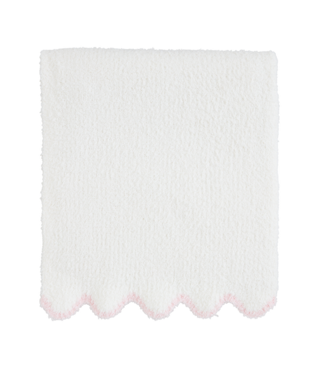 Pink Scallop Chenille Blanket