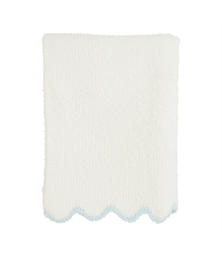 Blue Scallop Chenille Blanket