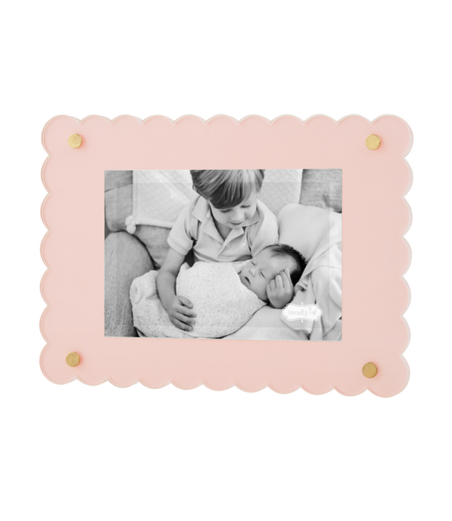 Scalloped Pink Acrylic Frame