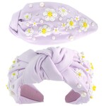 Sophia Collection Daisy Lavender Knotted Headband