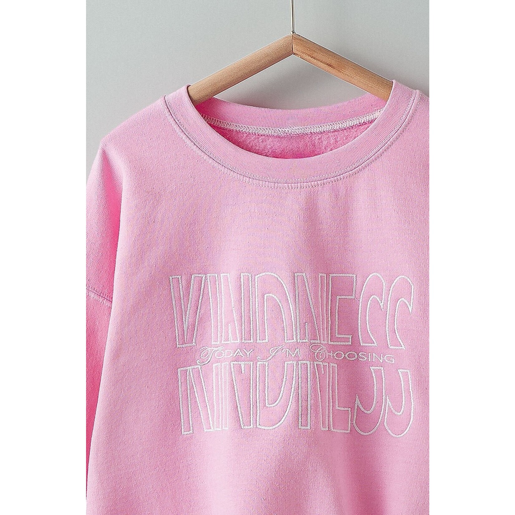 Trend:notes Kindness Embroidered Sweatshirt